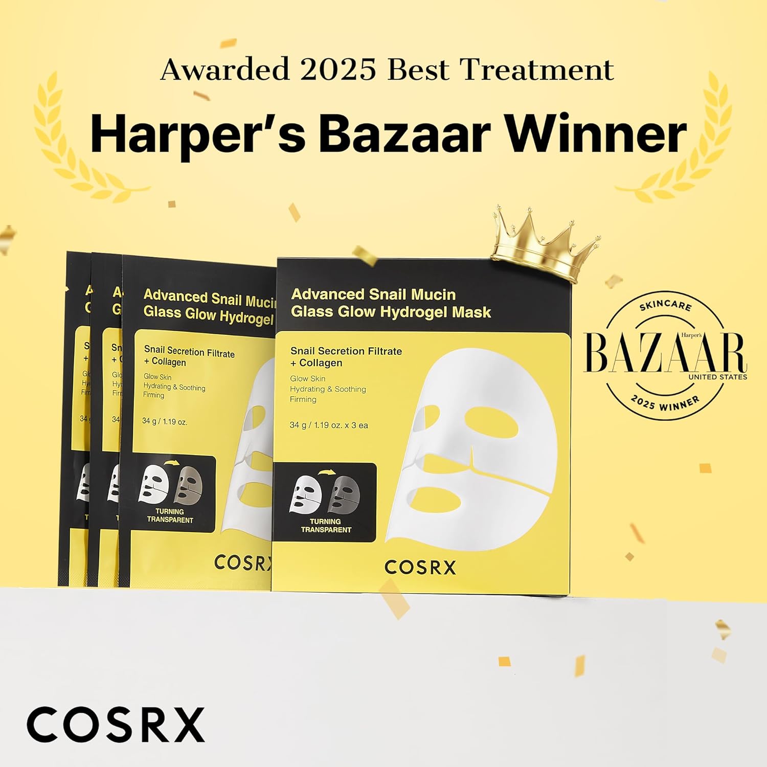 Cosrx Advanced Snail Mucin Glass Glow Hydrogel Mask