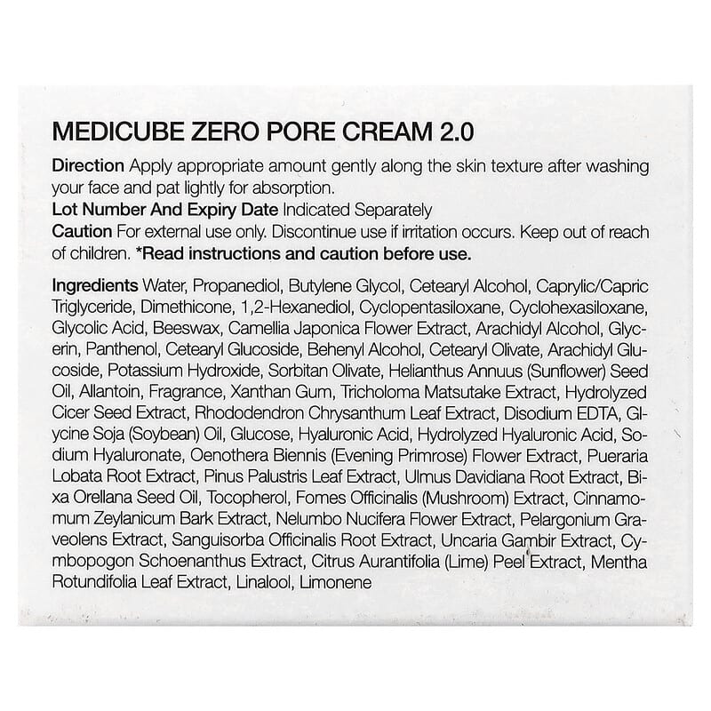 Medicube Zero Pore Cream 2.0