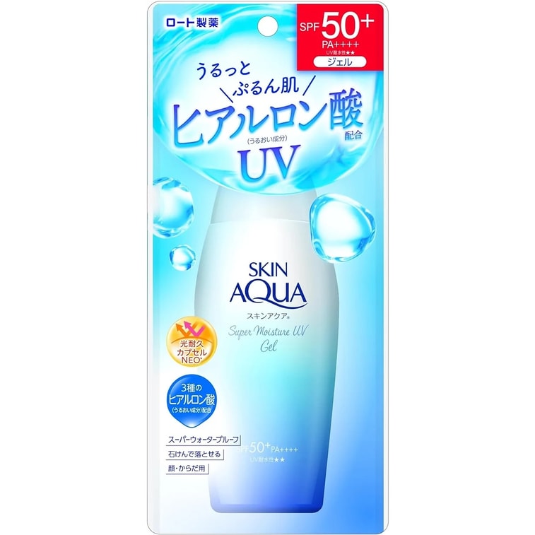 Rohto Skin Aqua UV Super Moisture Gel SPF 50+ PA++++ 110g New Version