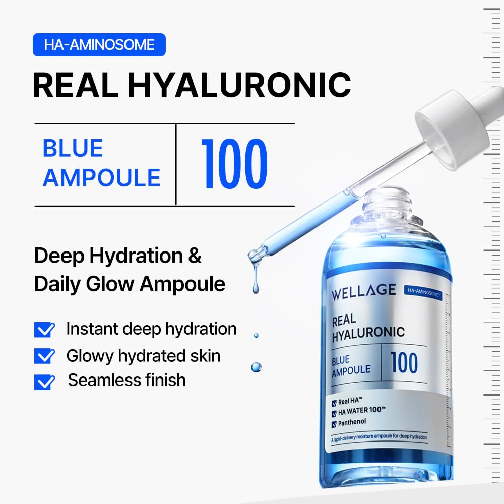 WELLAGE Real Hyaluronic Blue Ampoule 100
