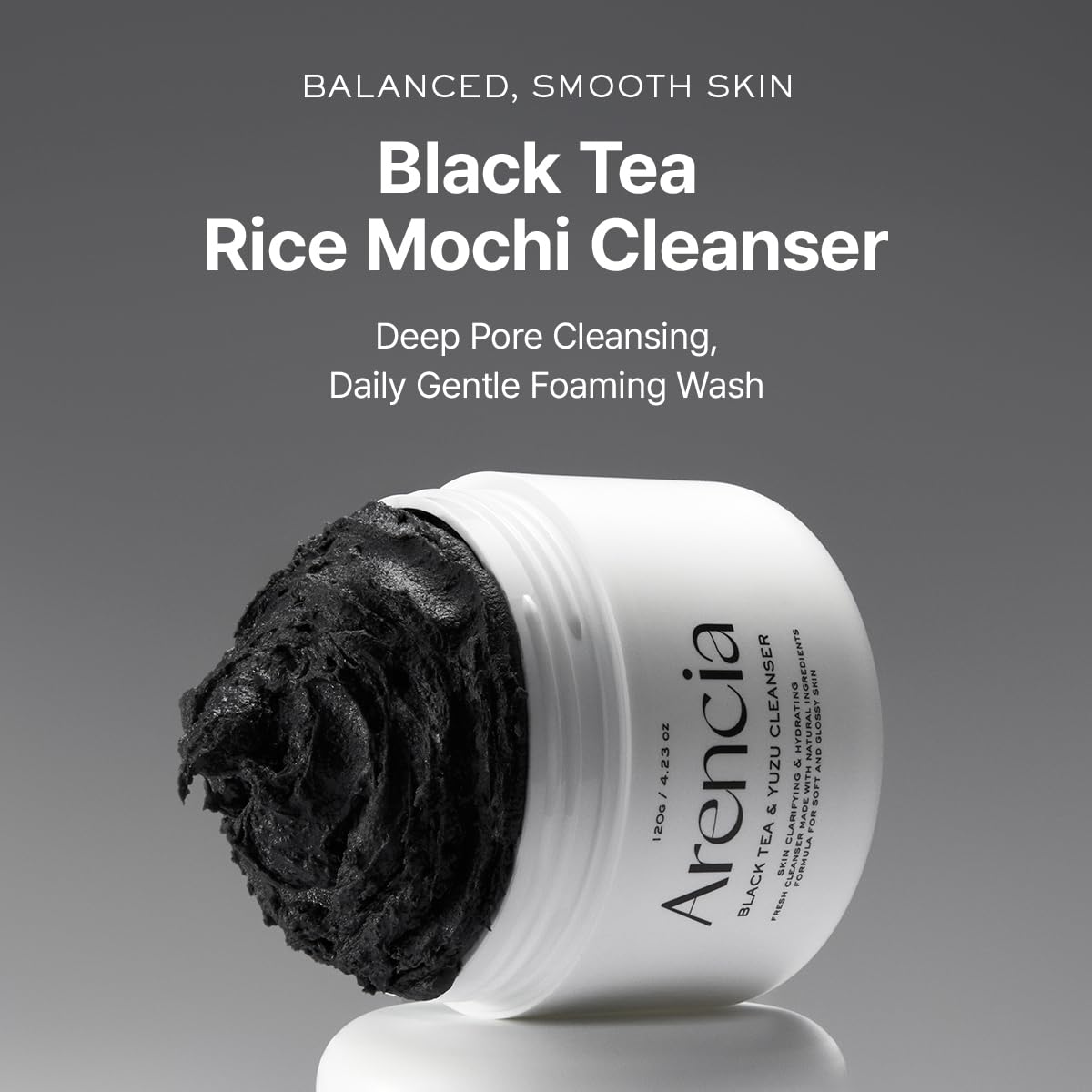 Arencia Black Tea &amp; Yuzu Rice Mochi Cleanser