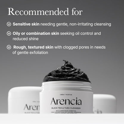 Arencia Black Tea &amp; Yuzu Rice Mochi Cleanser
