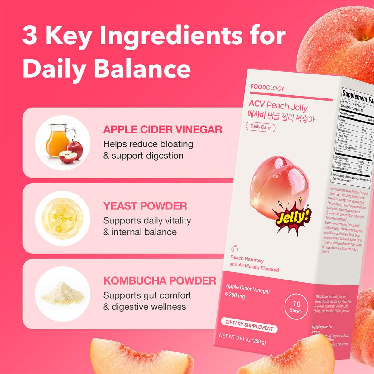 Foodology ACV Peach Jelly