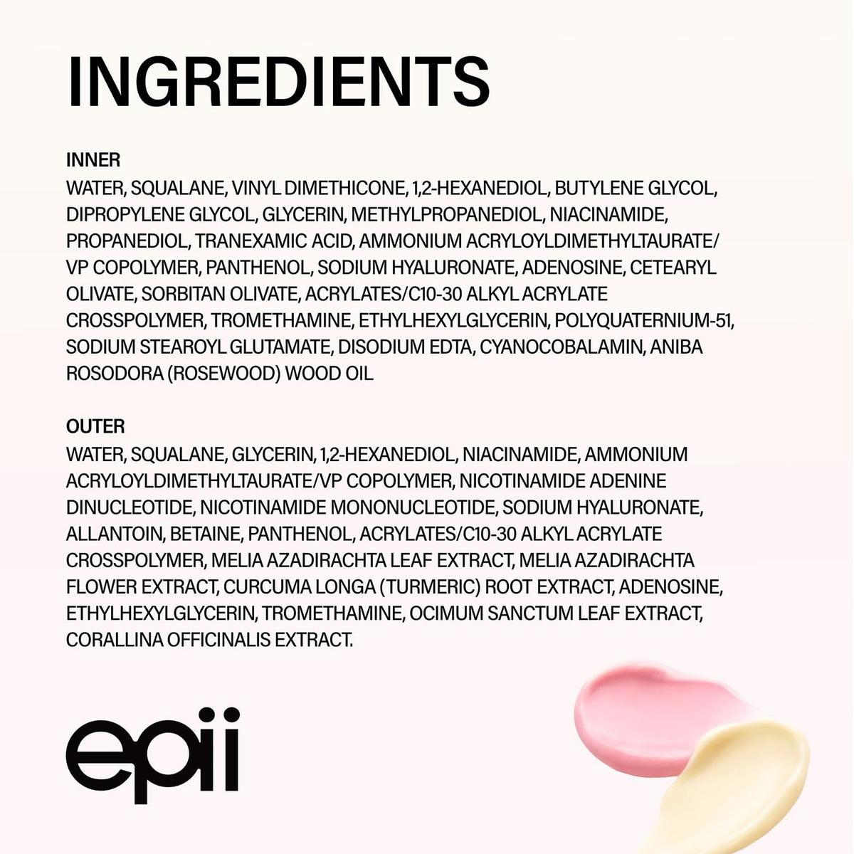 epii Double Up Cream NAD+ NMN &amp; TXA