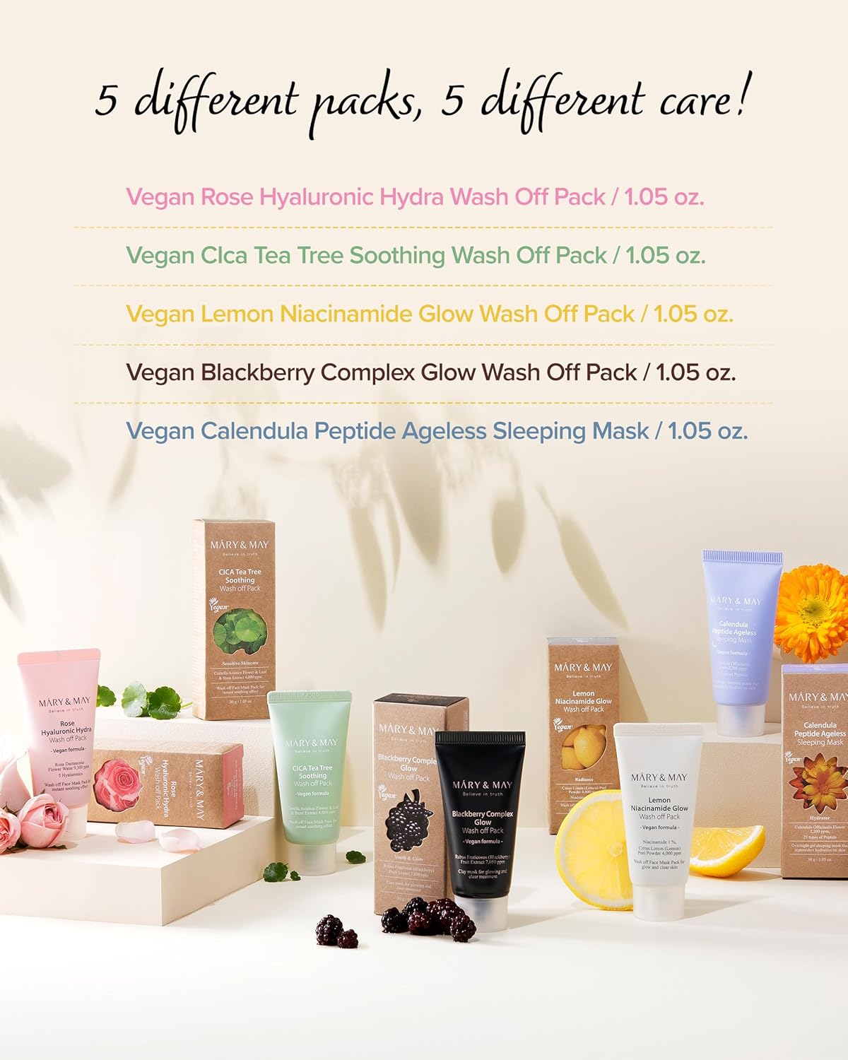 Mary & May Vegan Wash Off Mask Mini Gift Set – AsiaBeautyMall
