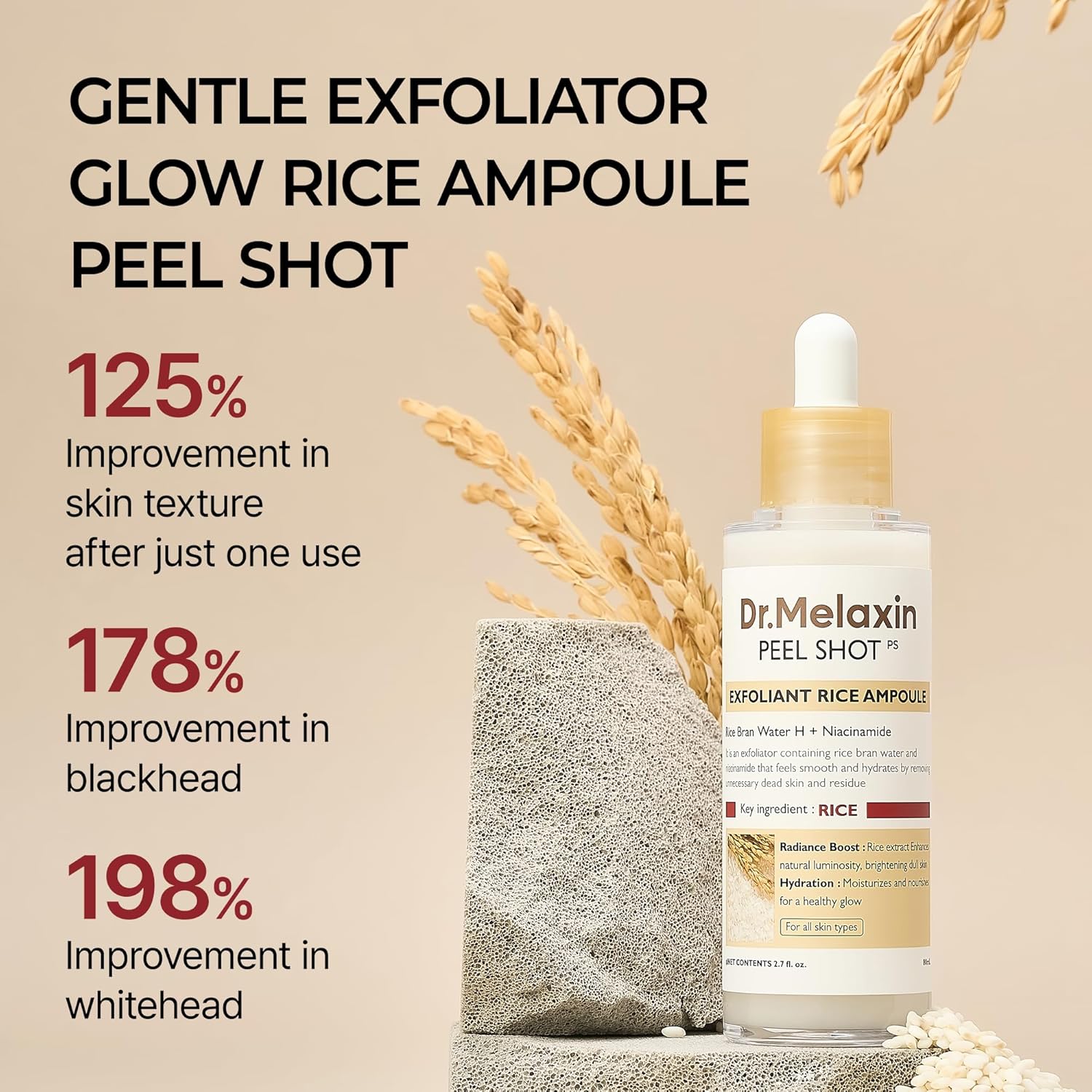 [Damage Box] Dr. Melaxin Peel Shot Exfoliant Rice Ampoule