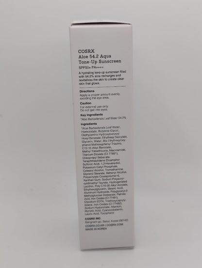 Cosrx Aloe 54.2 Aqua Tone-Up Sunscreen SPF50+ PA++++