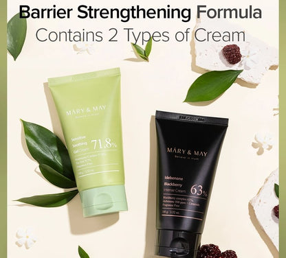 Mary &amp; May Soothing Gel Cream + Idebenone Blackberry Cream Duo Set