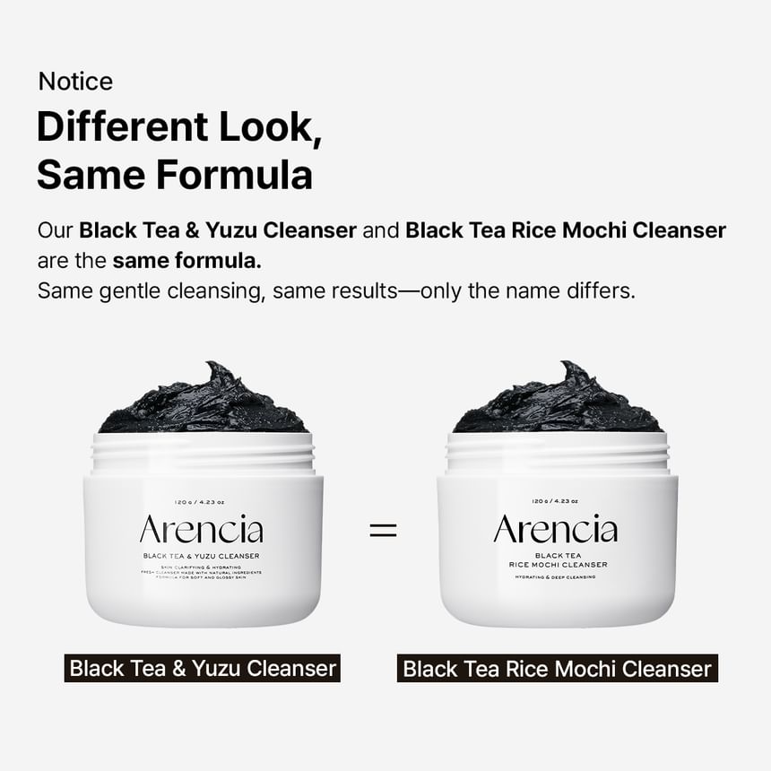 Arencia Black Tea &amp; Yuzu Rice Mochi Cleanser