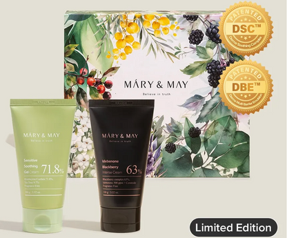 Mary &amp; May Soothing Gel Cream + Idebenone Blackberry Cream Duo Set
