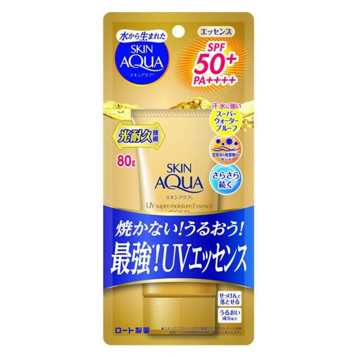 Rohto Skin Aqua UV Super Moisture Essence Gold SPF 50+ PA++++